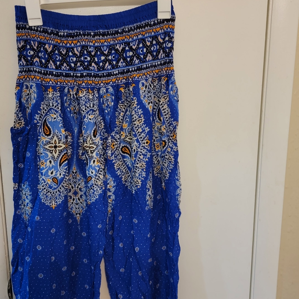 Bohemian Blue Patterned harem Pants